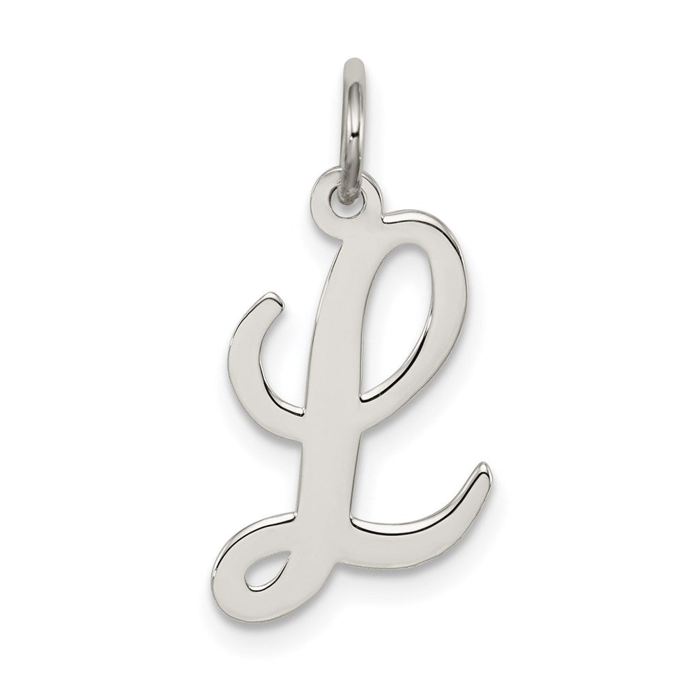 Sterlingsilber Rhodiniert Schreibschrift Buchstabe L Initiale Charm
