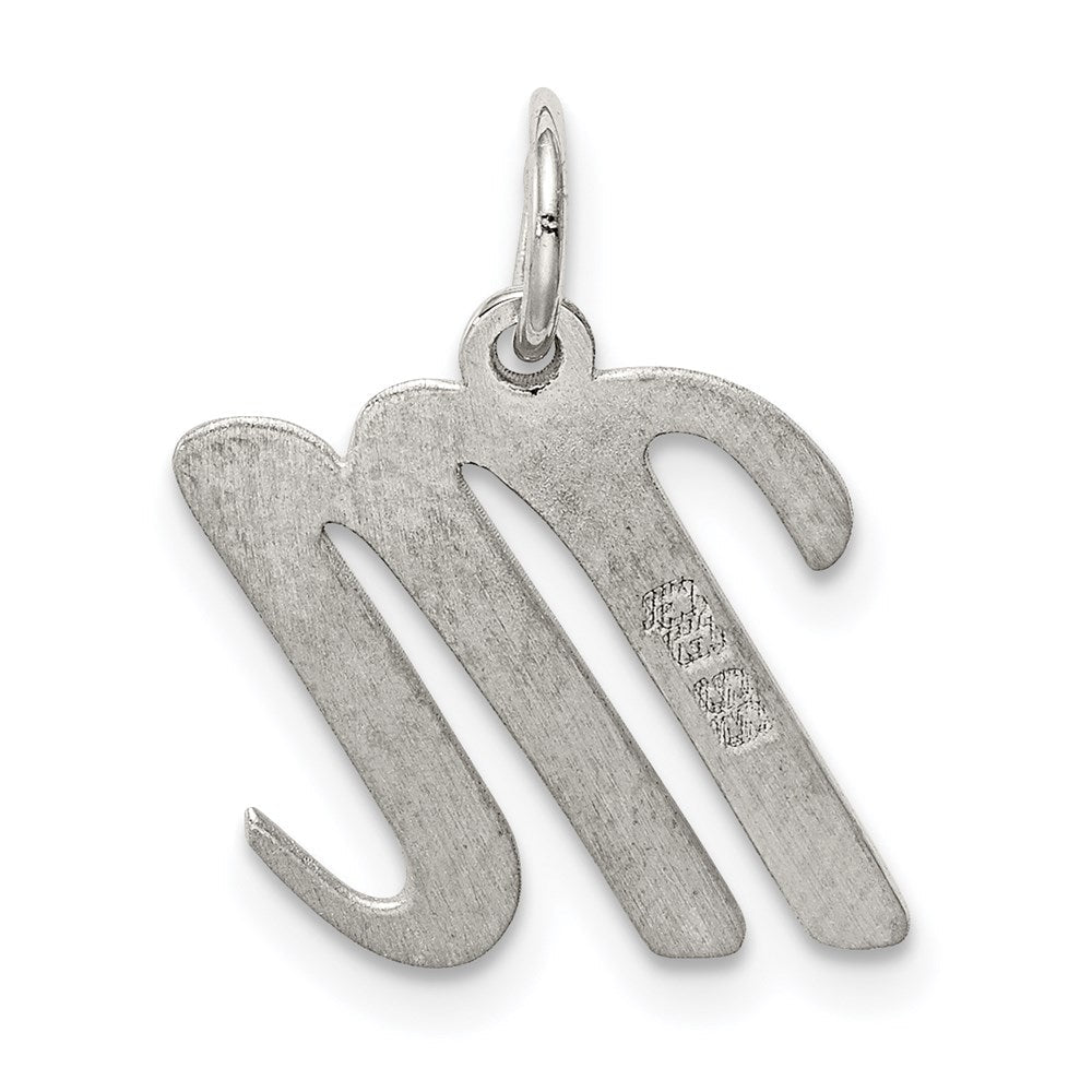 Sterlingsilber Rhodiniert Schreibschrift Buchstabe M Initiale Charm