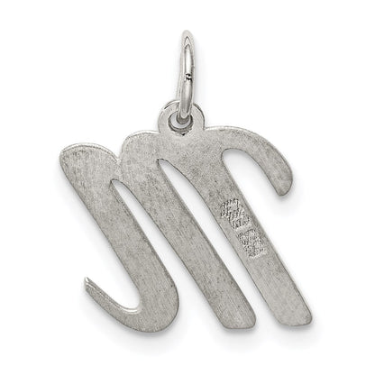 Sterlingsilber Rhodiniert Schreibschrift Buchstabe M Initiale Charm