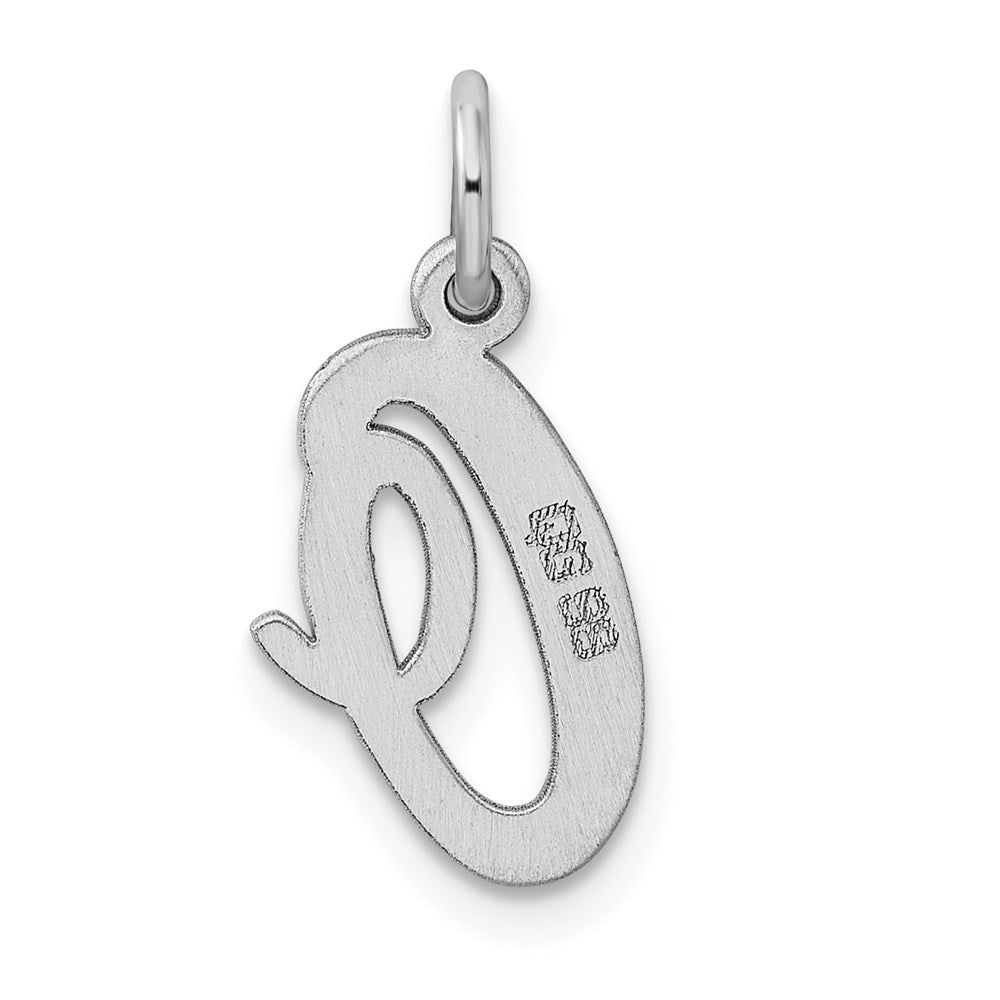 Sterlingsilber Rhodiniert Schreibschrift Buchstabe O Initiale Charm