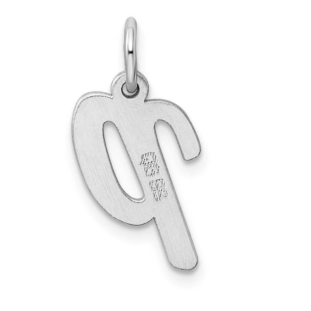 Sterlingsilber Rhodiniert Schreibschrift Buchstabe P Initiale Charm
