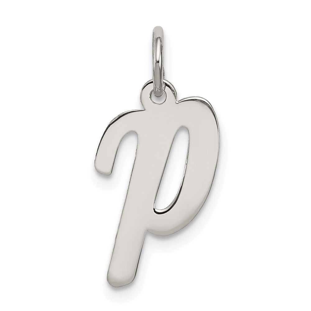 Sterlingsilber Rhodiniert Schreibschrift Buchstabe P Initiale Charm