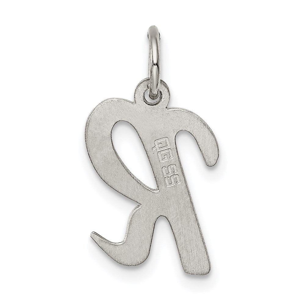 Sterlingsilber Rhodiniert Schreibschrift Buchstabe R Initiale Charm