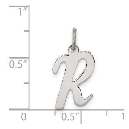 Sterlingsilber Rhodiniert Schreibschrift Buchstabe R Initiale Charm