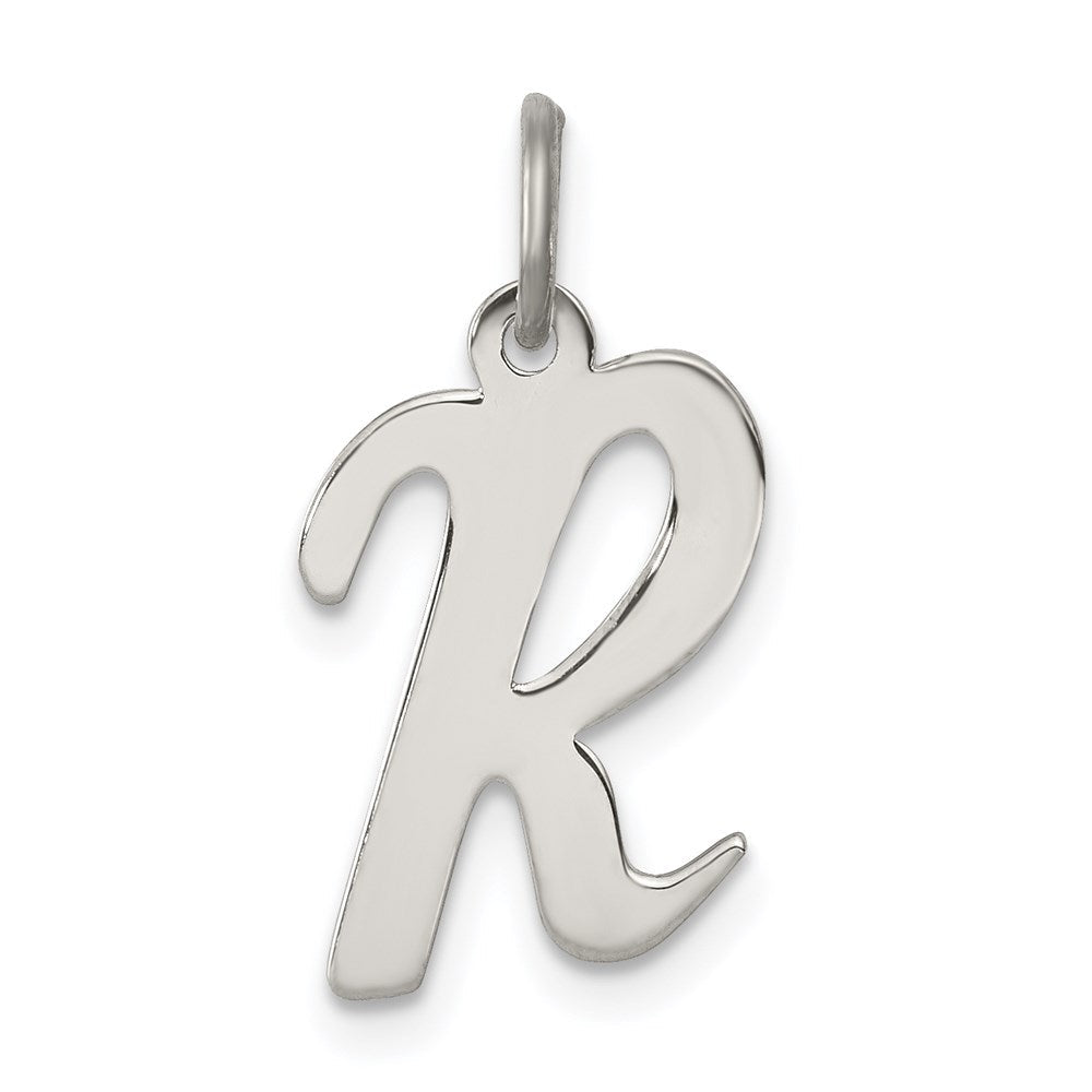 Sterlingsilber Rhodiniert Schreibschrift Buchstabe R Initiale Charm