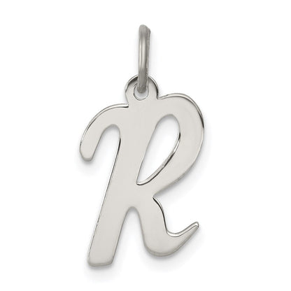 Sterlingsilber Rhodiniert Schreibschrift Buchstabe R Initiale Charm