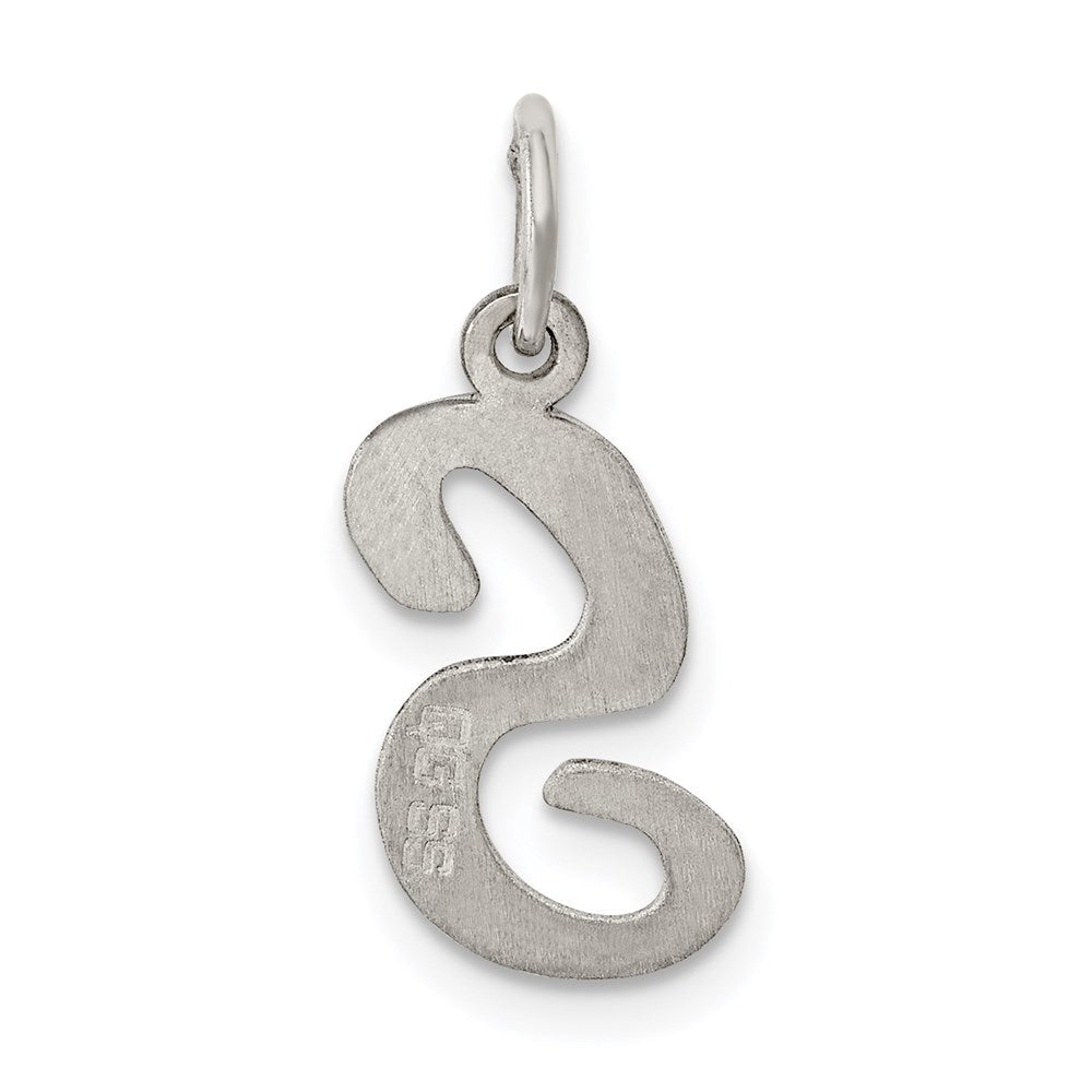 Sterlingsilber Rhodiniert Schreibschrift Buchstabe S Initiale Charm