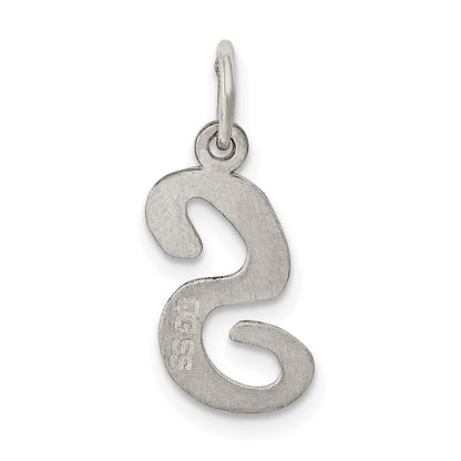 Sterlingsilber Rhodiniert Schreibschrift Buchstabe S Initiale Charm