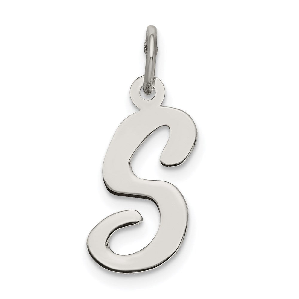 Sterlingsilber Rhodiniert Schreibschrift Buchstabe S Initiale Charm