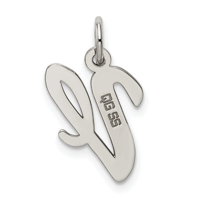 Sterlingsilber Rhodiniert Schreibschrift Buchstabe V Initiale Charm
