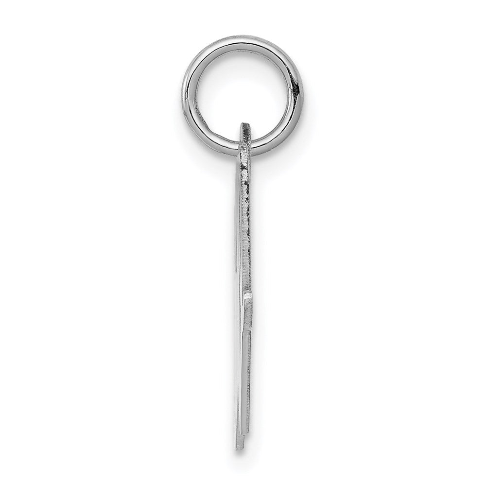 Sterlingsilber Rhodiniert Schreibschrift Buchstabe W Initiale Charm
