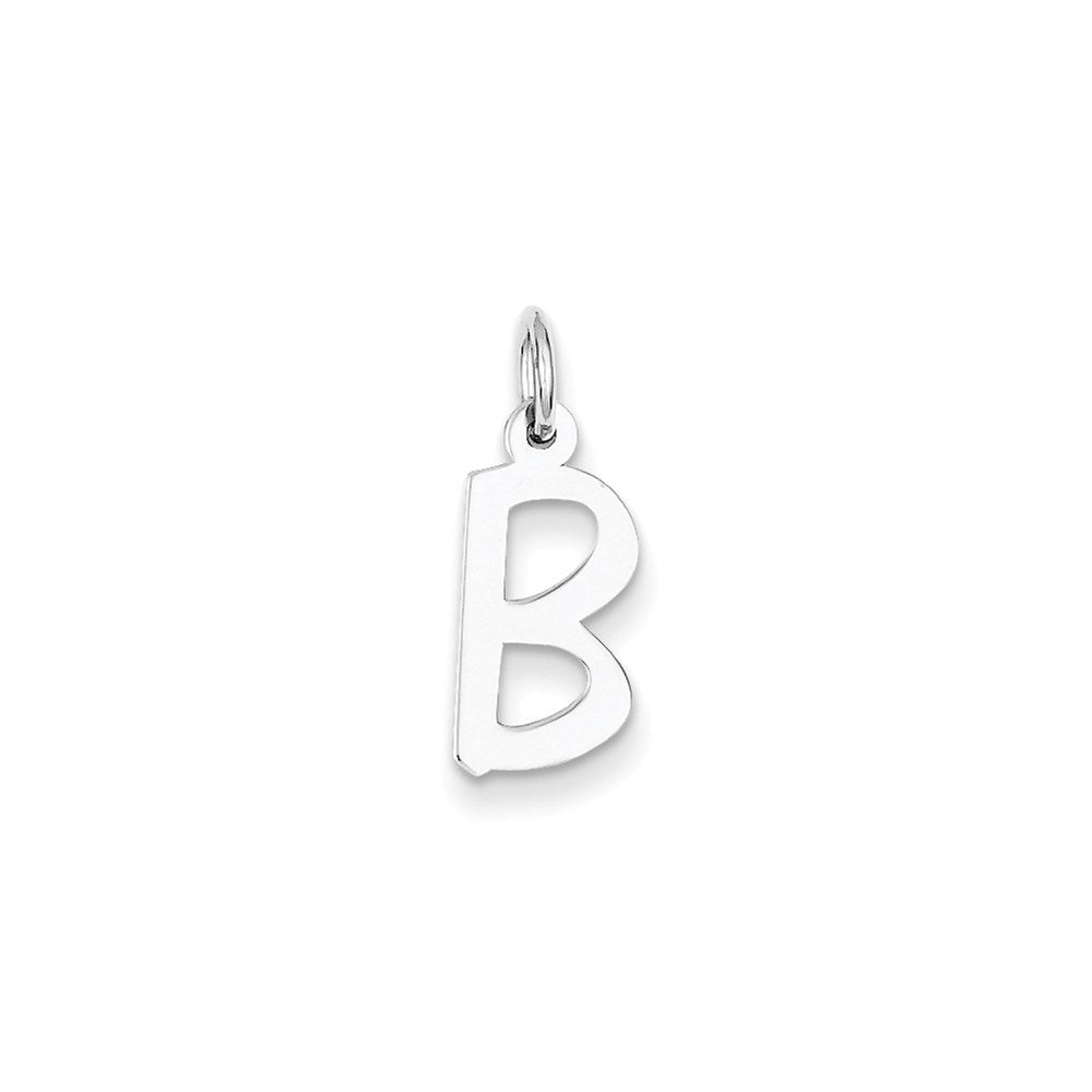 Sterlingsilber Mittel Schräg Block Initiale B Charm