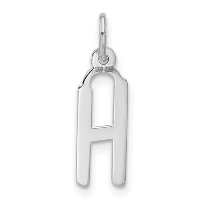 Sterlingsilber Poliert Mittel Schräg Block Initiale H Charm