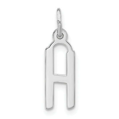 Sterlingsilber Poliert Mittel Schräg Block Initiale H Charm