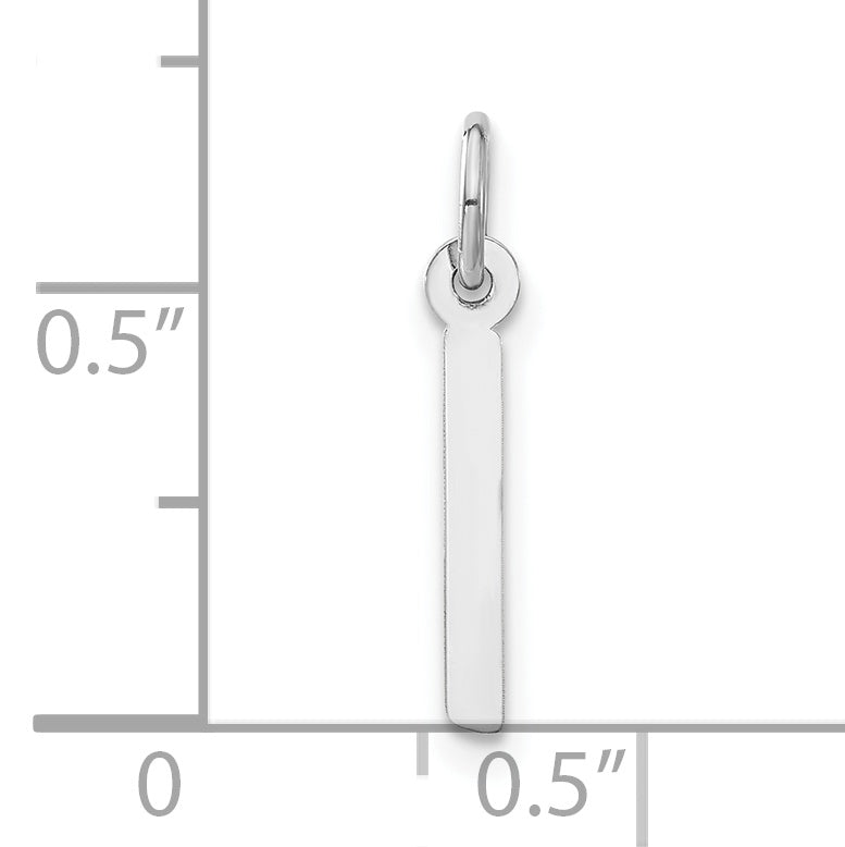 Sterlingsilber Mittel Schräg Block Initiale I Charm