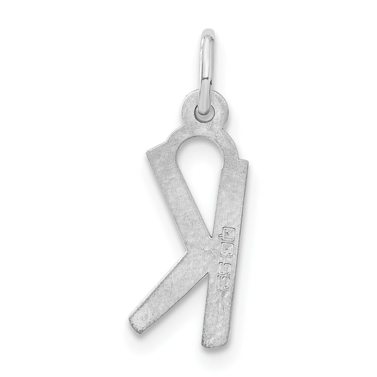 Sterlingsilber Mittel Schräg Block Initiale K Charm