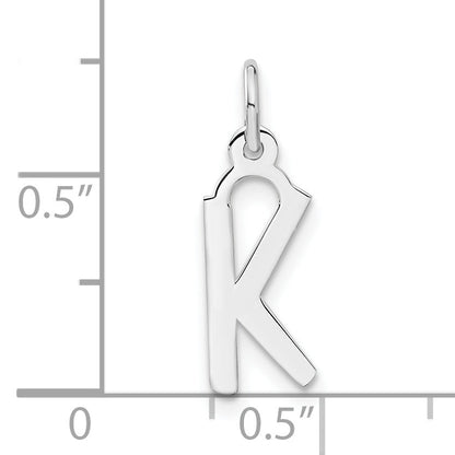 Sterlingsilber Mittel Schräg Block Initiale K Charm