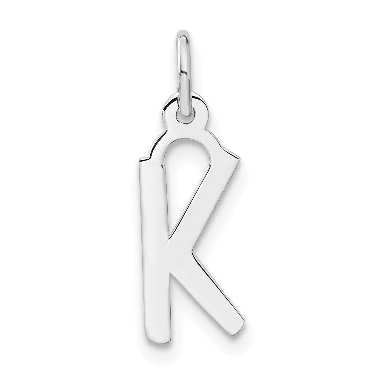 Sterlingsilber Mittel Schräg Block Initiale K Charm
