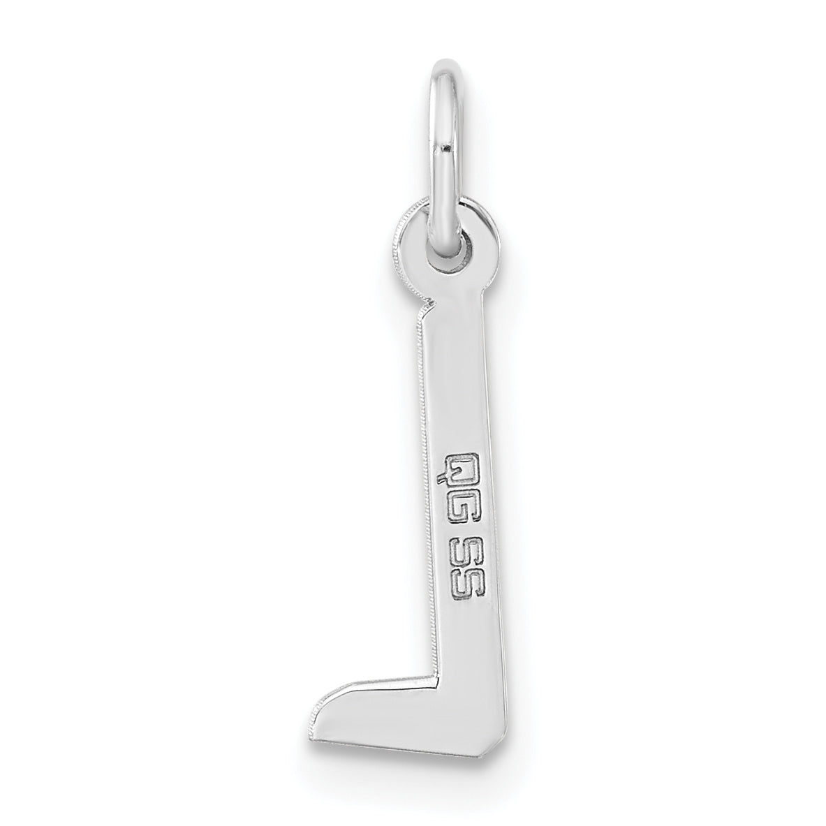 Sterlingsilber Mittel Schräg Block Initiale L Charm