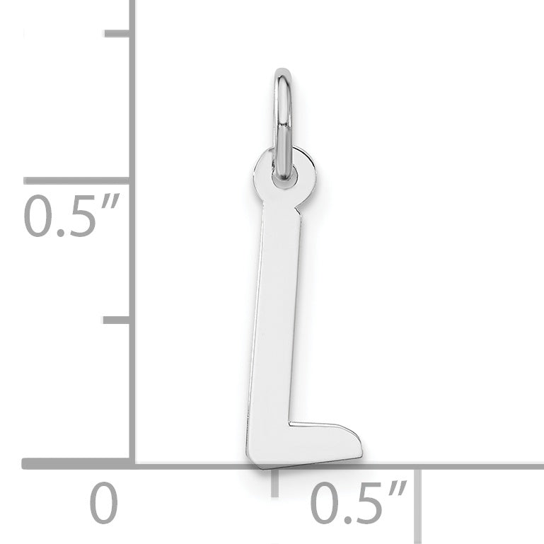 Sterlingsilber Mittel Schräg Block Initiale L Charm
