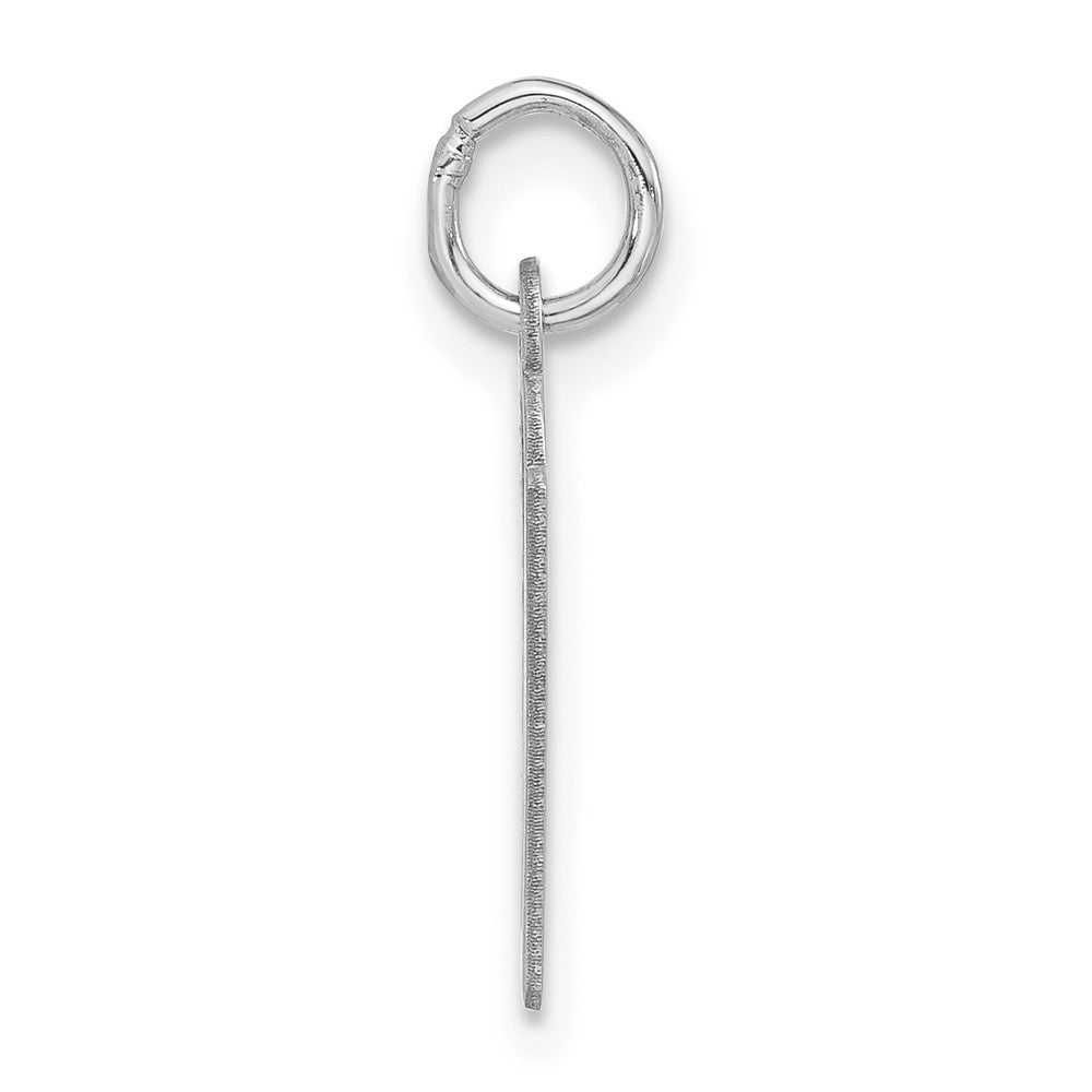 Sterlingsilber Poliert Mittel Schräg Block Initiale N Charm