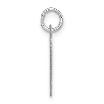 Sterlingsilber Poliert Mittel Schräg Block Initiale N Charm