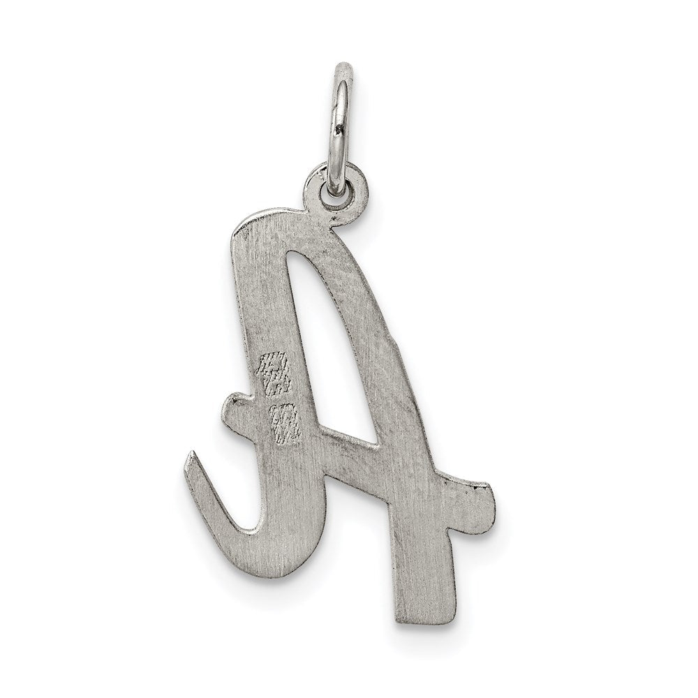 Sterlingsilber Rhodiniert Schreibschrift Buchstabe A Initiale Charm