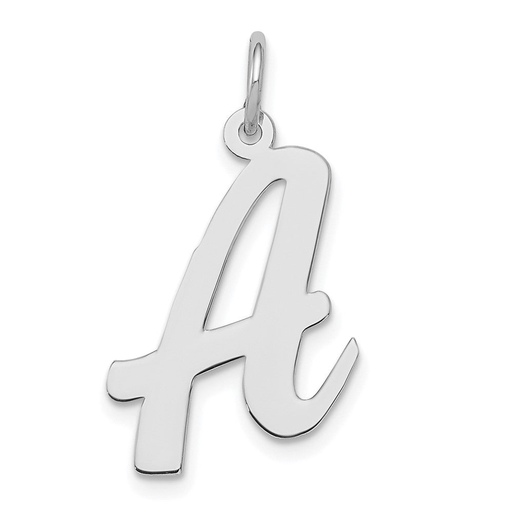 Sterlingsilber Rhodiniert Schreibschrift Buchstabe A Initiale Charm