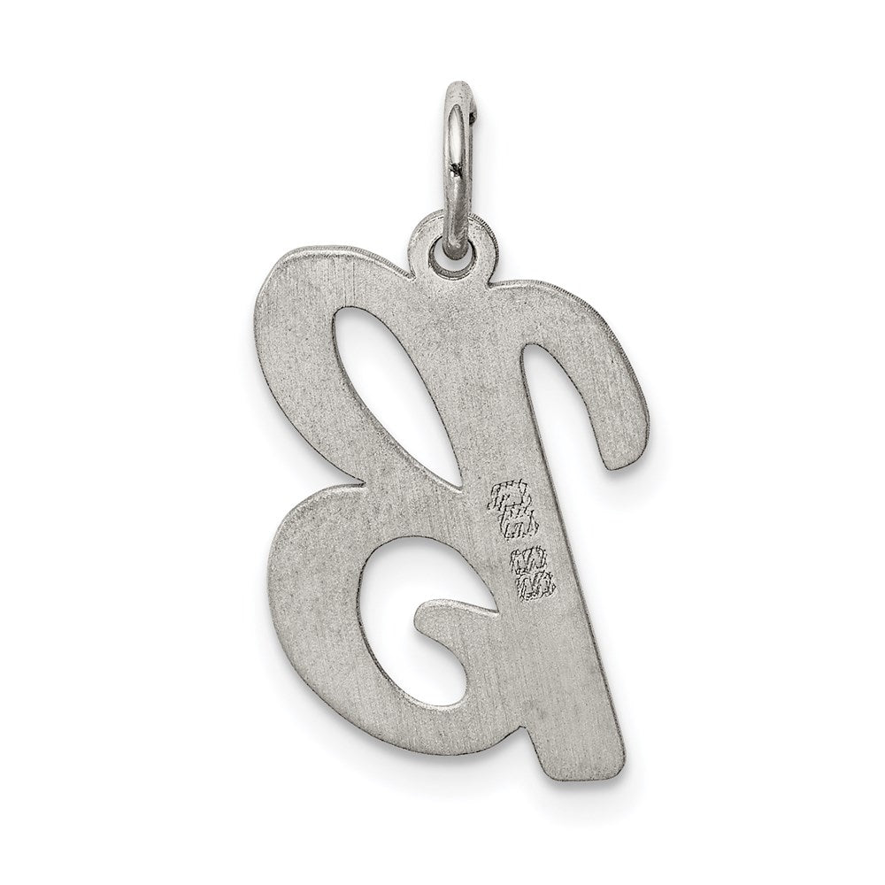 Sterlingsilber Rhodiniert Schreibschrift Buchstabe B Initiale Charm
