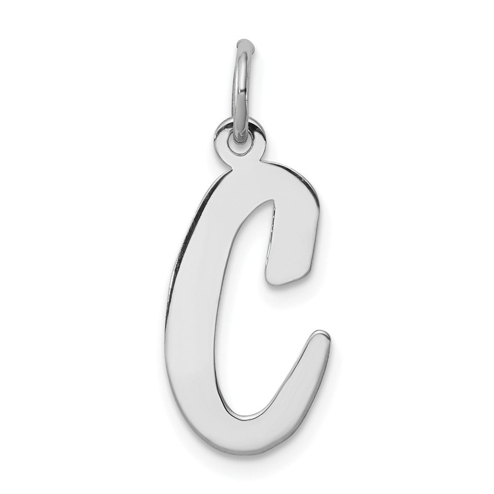 Sterlingsilber Rhodiniert Schreibschrift Buchstabe C Initiale Charm