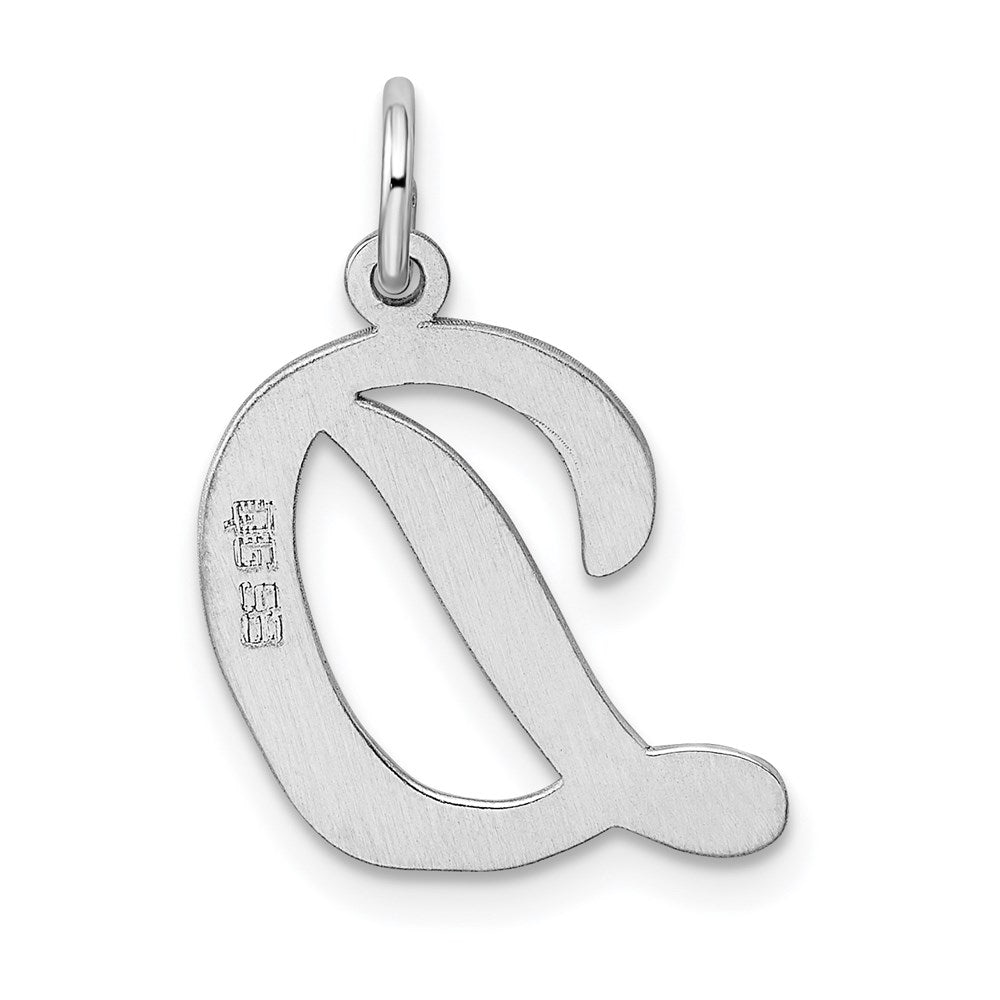 Sterlingsilber Rhodiniert Schreibschrift Buchstabe D Initiale Charm