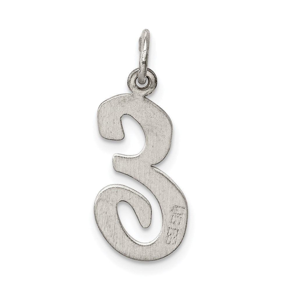 Sterlingsilber Rhodiniert Schreibschrift Buchstabe E Initiale Charm