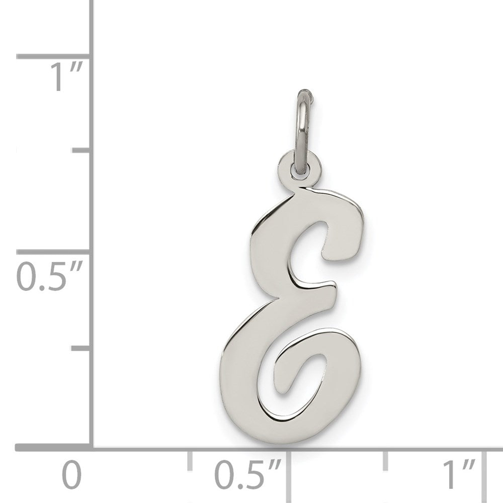 Sterlingsilber Rhodiniert Schreibschrift Buchstabe E Initiale Charm