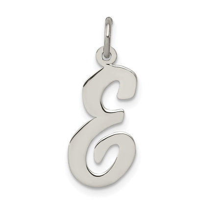 Sterlingsilber Rhodiniert Schreibschrift Buchstabe E Initiale Charm