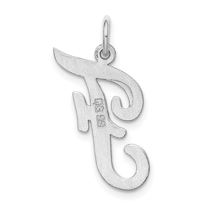Sterlingsilber Rhodiniert Schreibschrift Buchstabe F Initiale Charm