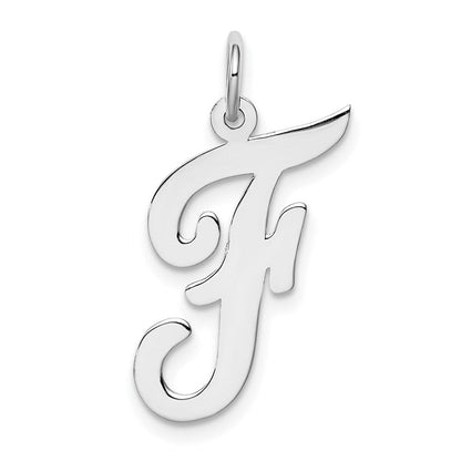 Sterlingsilber Rhodiniert Schreibschrift Buchstabe F Initiale Charm