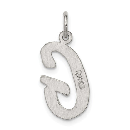 Sterlingsilber Rhodiniert Schreibschrift Buchstabe G Initiale Charm