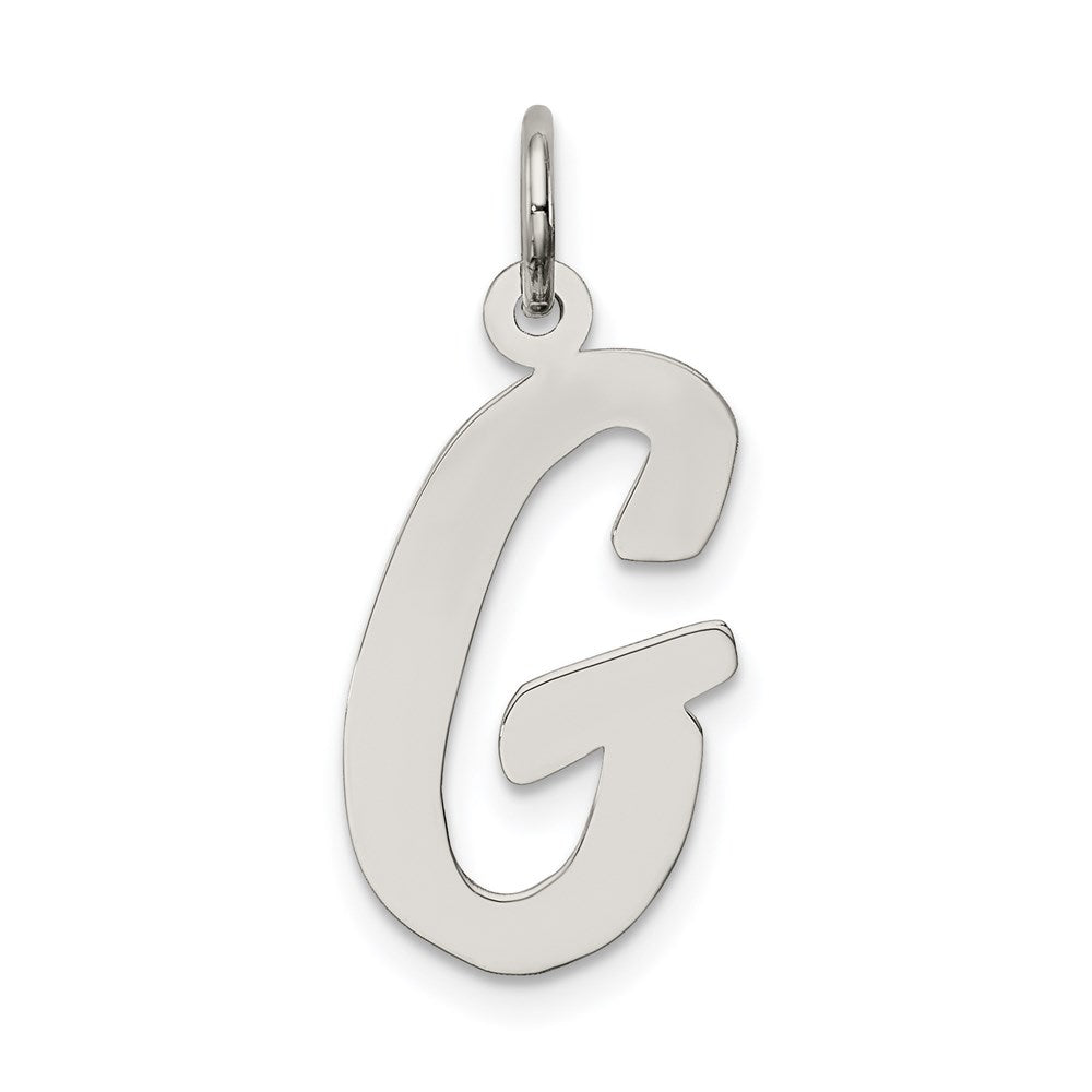 Sterlingsilber Rhodiniert Schreibschrift Buchstabe G Initiale Charm