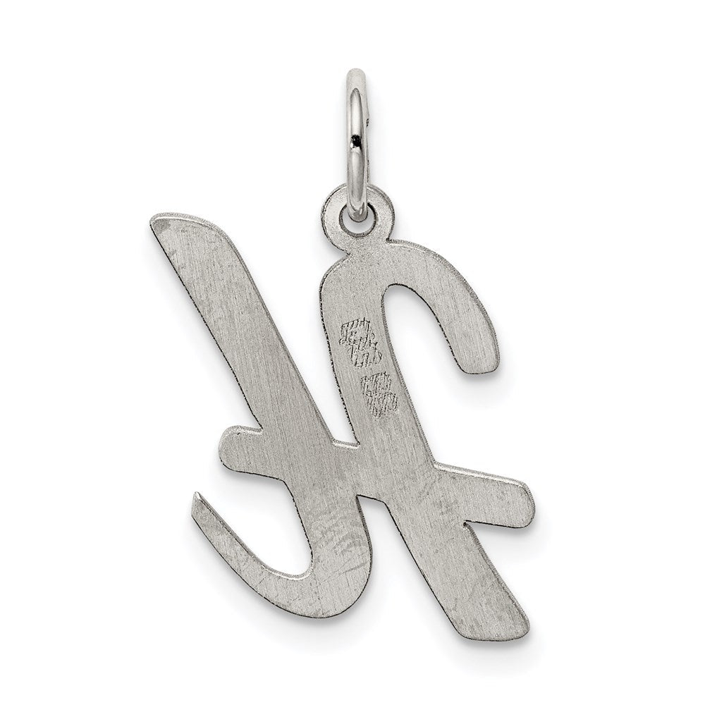 Sterlingsilber Rhodiniert Schreibschrift Buchstabe H Initiale Charm