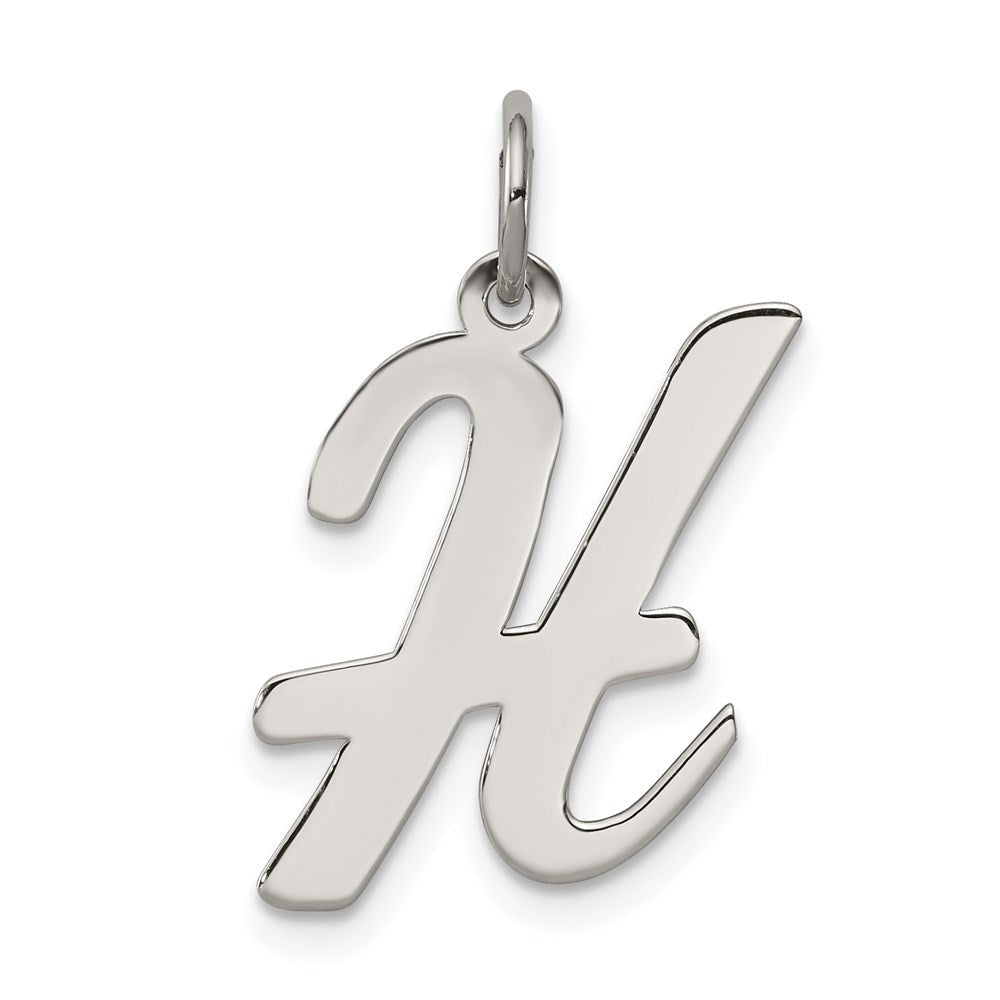 Sterlingsilber Rhodiniert Schreibschrift Buchstabe H Initiale Charm