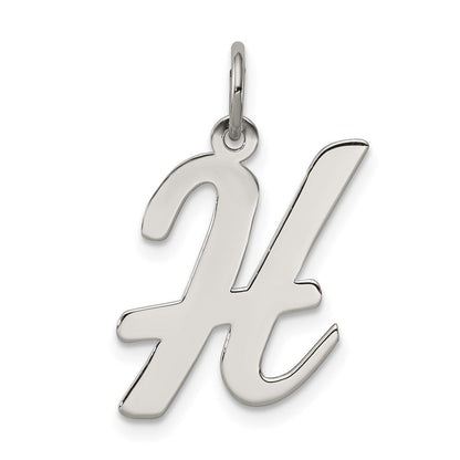 Sterlingsilber Rhodiniert Schreibschrift Buchstabe H Initiale Charm