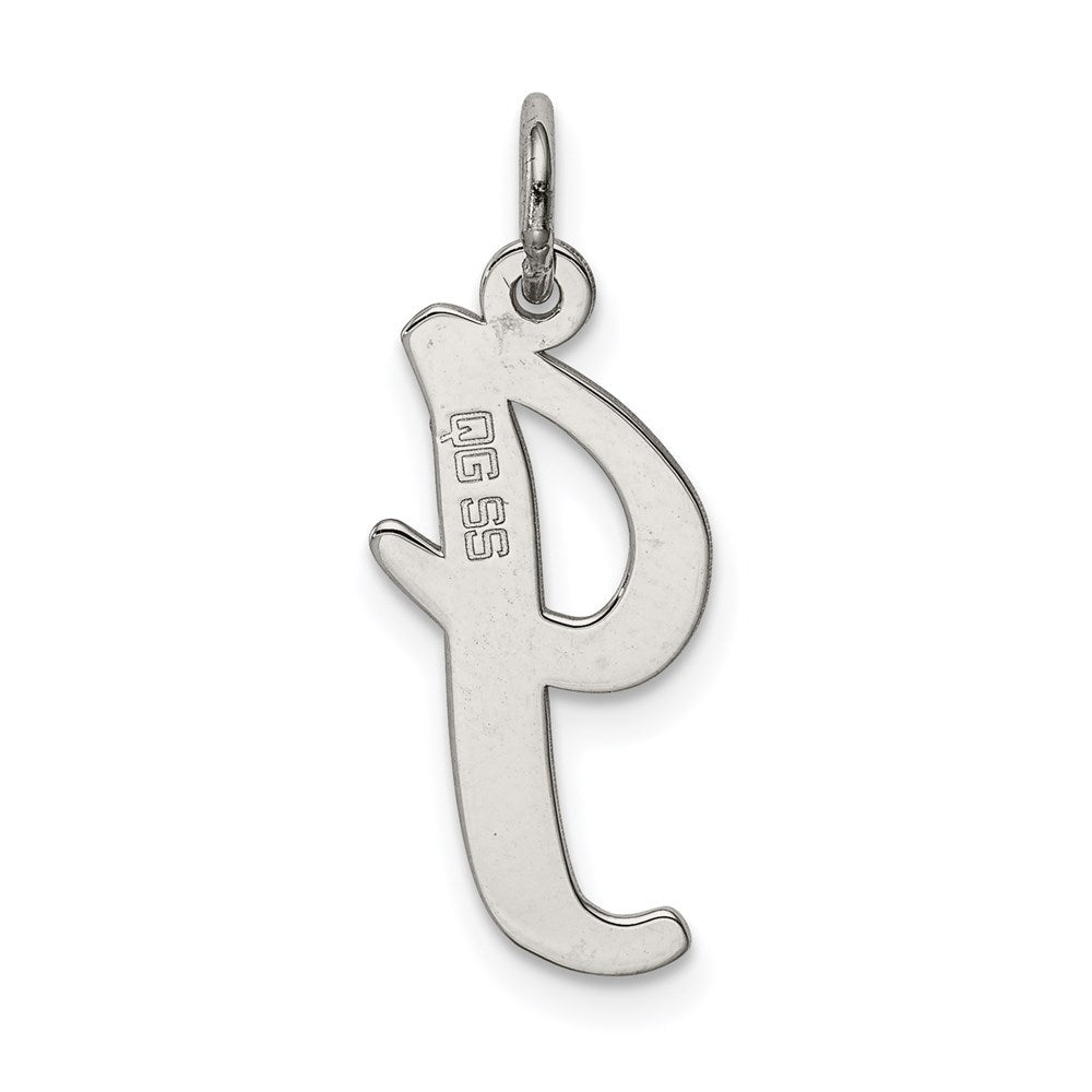 Sterlingsilber Rhodiniert Schreibschrift Buchstabe I Initiale Charm