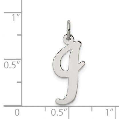 Sterlingsilber Rhodiniert Schreibschrift Buchstabe I Initiale Charm