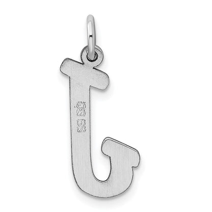 Sterlingsilber Rhodiniert Schreibschrift Buchstabe J Initiale Charm