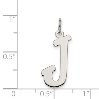 Sterlingsilber Rhodiniert Schreibschrift Buchstabe J Initiale Charm