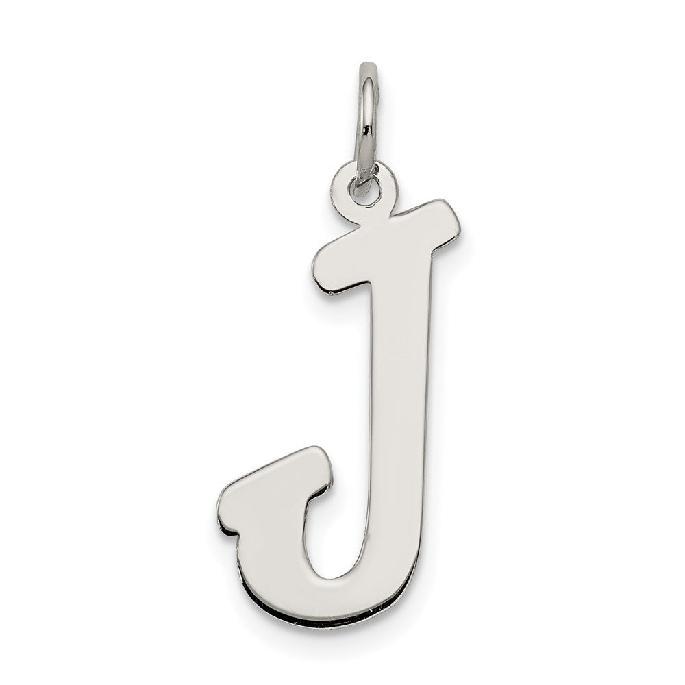 Sterlingsilber Rhodiniert Schreibschrift Buchstabe J Initiale Charm