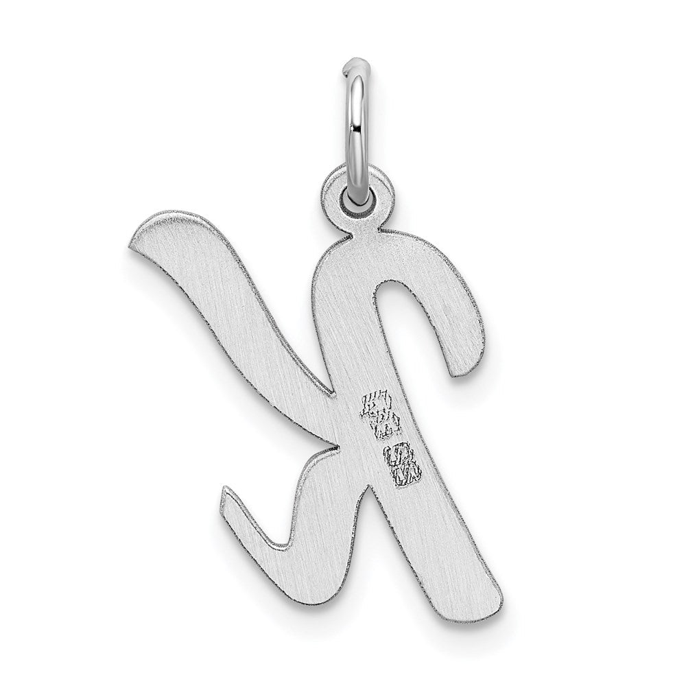 Sterlingsilber Rhodiniert Schreibschrift Buchstabe K Initiale Charm