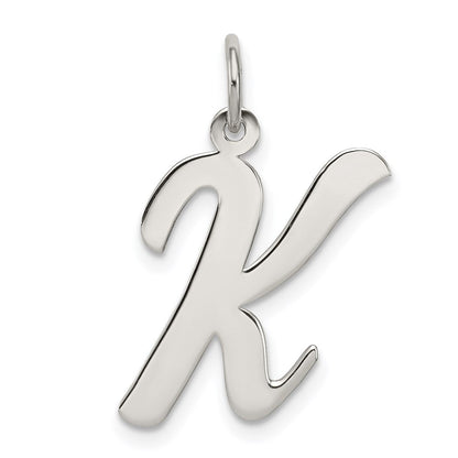 Sterlingsilber Rhodiniert Schreibschrift Buchstabe K Initiale Charm