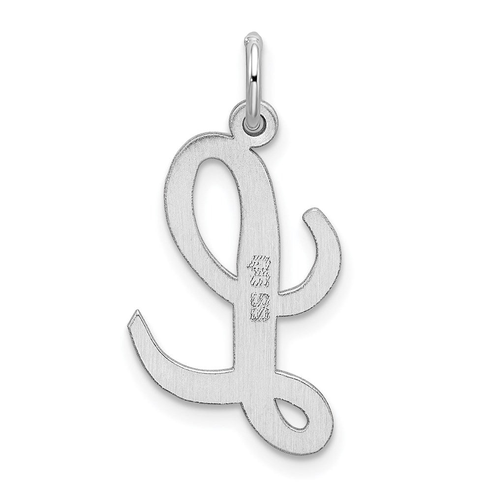 Sterlingsilber Rhodiniert Schreibschrift Buchstabe L Initiale Charm