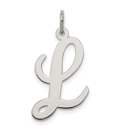 Sterlingsilber Rhodiniert Schreibschrift Buchstabe L Initiale Charm